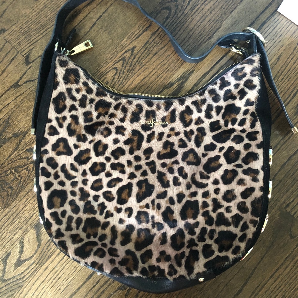 Jasper Conran Leather Leopard-print bag